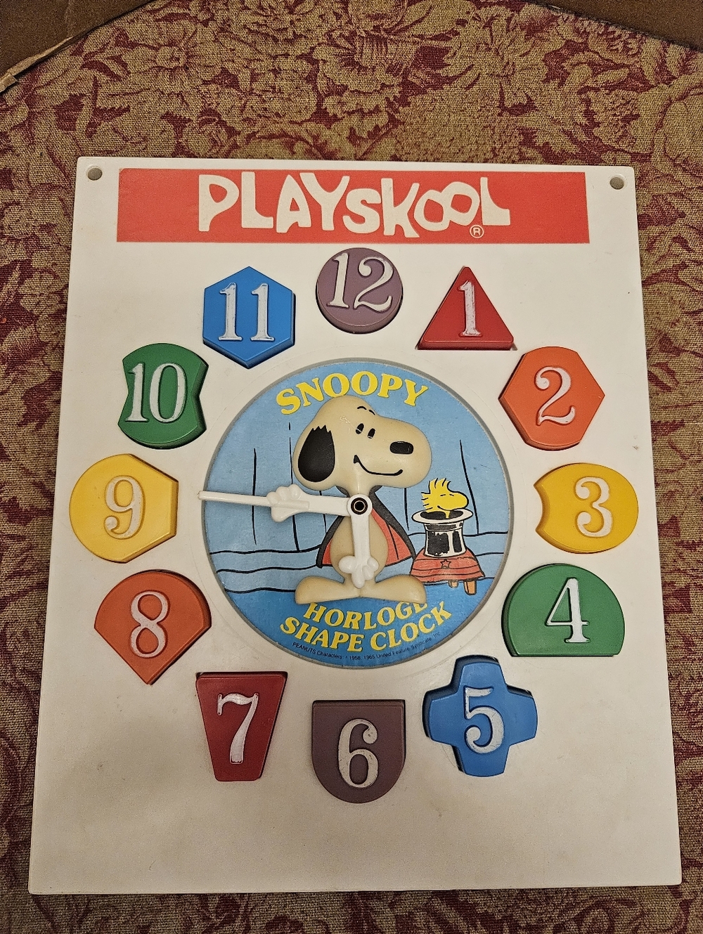 Snoopy Shape Clock Wall Hanging Charlie brown peanuts